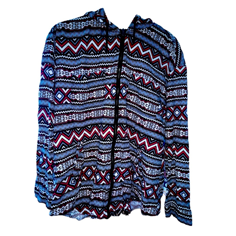 Multicolor zip up hoodie